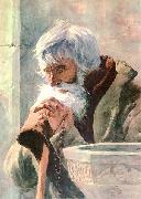 Praying old man. unknow artist